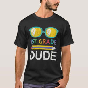 1st Grade Dude Vintage First Grade Back To School T-Shirt