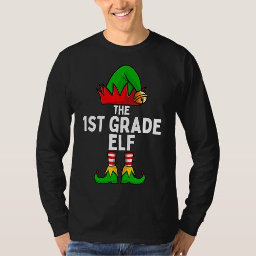 1st Grade Elf Matching Family Christmas T_Shirt