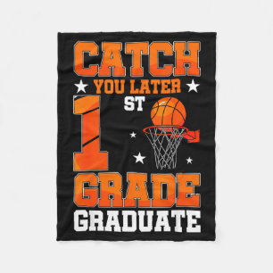 1st grade graduation 2026 catch later basketball fleece blanket