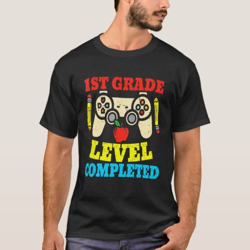 1st Grade Graduation Level Completed Video Game Ga T_Shirt