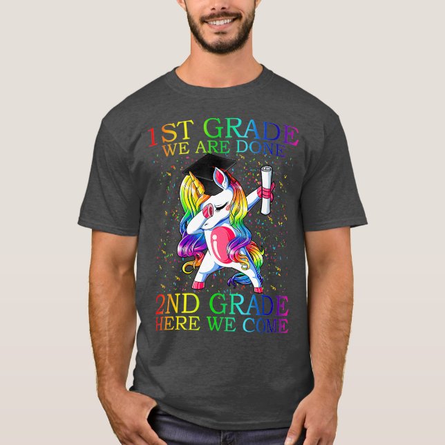 1st Grade Graduation Magical Unicorn T-Shirt (Front)