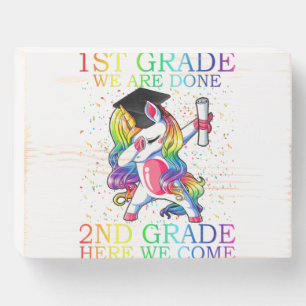 1st Grade Graduation Magical Unicorn Wooden Box Sign
