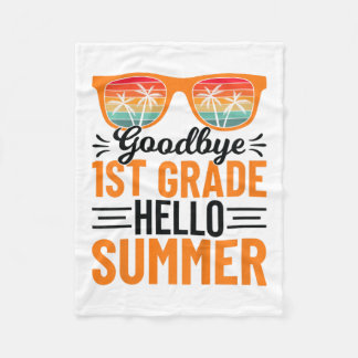 1st Grade Hello Summer 3 Fleece Blanket
