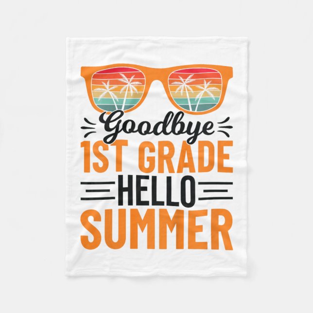 1st Grade Hello Summer 3  Fleece Blanket (Front)