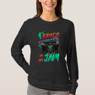 1st Grade Is My Jam Vintage 80s Boombox School T-Shirt