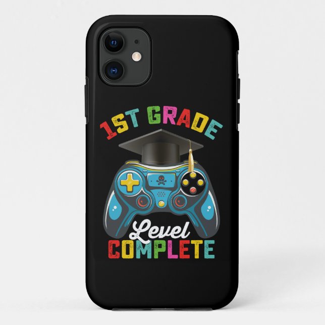 1st Grade Level Complete Graduation Gaming Gamer Case-Mate iPhone Case (Back)