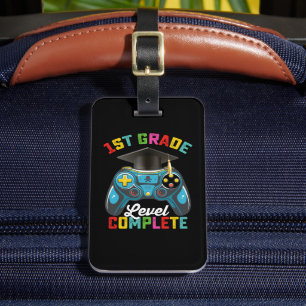 1st Grade Level Complete Graduation Gaming Gamer Luggage Tag
