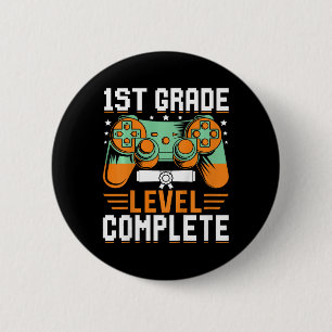 1st Grade Level Complete Graduation Video Game Con Button