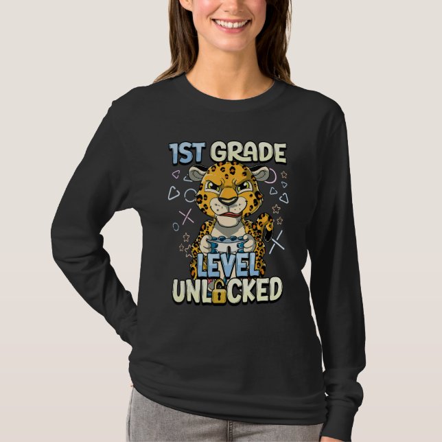 1st Grade Level Unlocked 1 T-Shirt (Front)