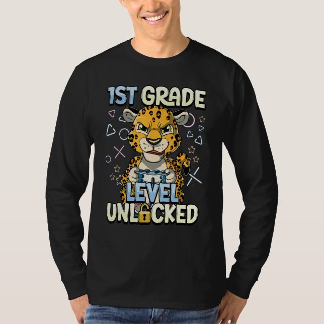 1st Grade Level Unlocked 1 T-Shirt (Front)