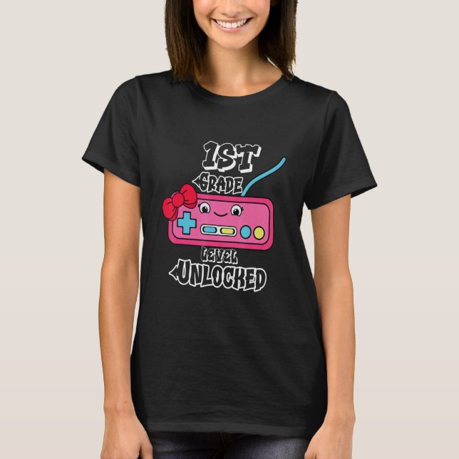 1st Grade Level Unlocked back to school design T-Shirt (Front)