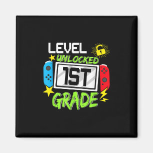 1st Grade Level Unlocked Video Game Back To School Magnet