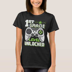 1st Grade Level Unlocked Video Game Back To School T-Shirt