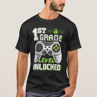 1st Grade Level Unlocked Video Game Back To School T-Shirt