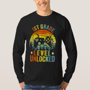 1st Grade Level Unlocked Video Game Back To School T-Shirt