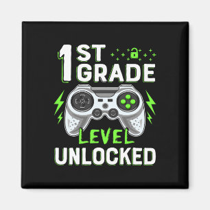 1st Grade Level Unlocked Video Game Byck To School Magnet