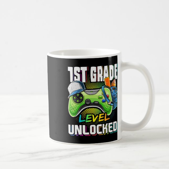 1st Grade Level Unlocked Video Game Ck To School B Coffee Mug (Right)