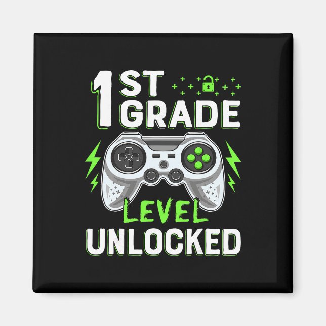 1st Grade Level Unlocked Video Game Ck To School B Magnet (Front)