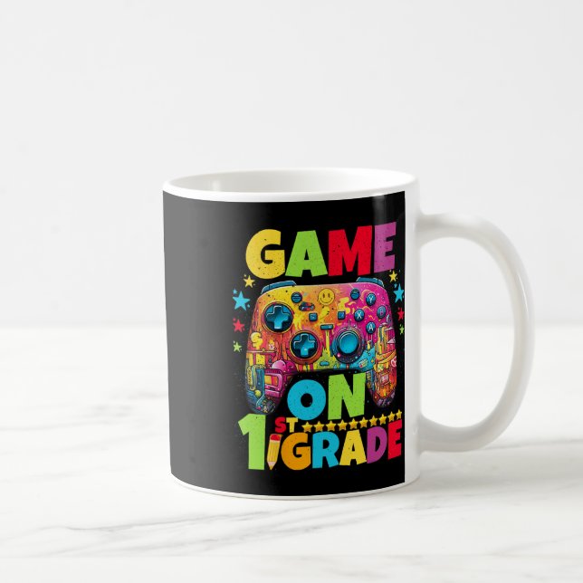 1st Grade Level Unlocked Video Gamer Pixel Ck To S Coffee Mug (Right)