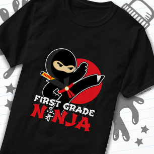 1st Grade Ninja Kick First Day Back To School T-Shirt