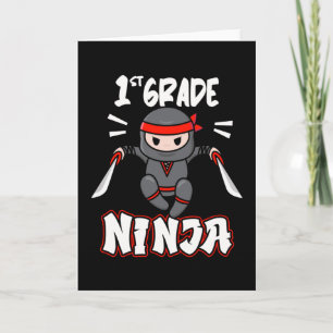 1st Grade Ninja School Child Enrollment Kids Gift Card