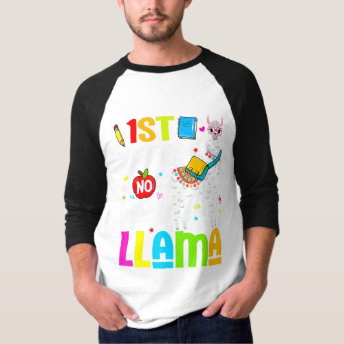 1st Grade No Prob Llama Teacher Student Back To Sc T_Shirt