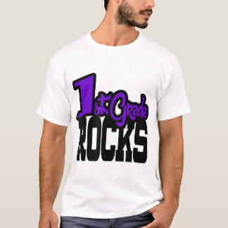 1st Grade ROCKS Purple School Teacher Gift T-Shirt