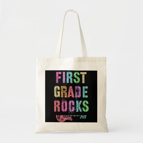 1st GRADE ROCKS Student Teacher Team Rockstar FIRS Tote Bag