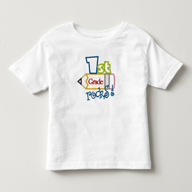 1st Grade Rocks T-Shirt (Front)