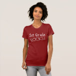 1st Grade Rocks Women&#39;s T-shirt. T-shirt at Zazzle