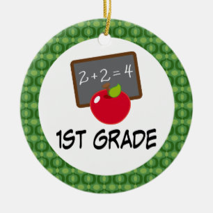 1st Grade School Apple Ornament Keesake Gift