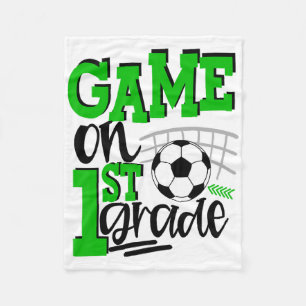 1st Grade Soccer First Day Of School Ck To School Fleece Blanket