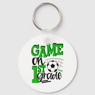 1st Grade Soccer First Day Of School Ck To School  Keychain