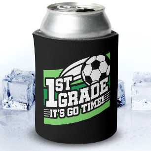 1st Grade Soccer Football First Day Back To School Can Cooler