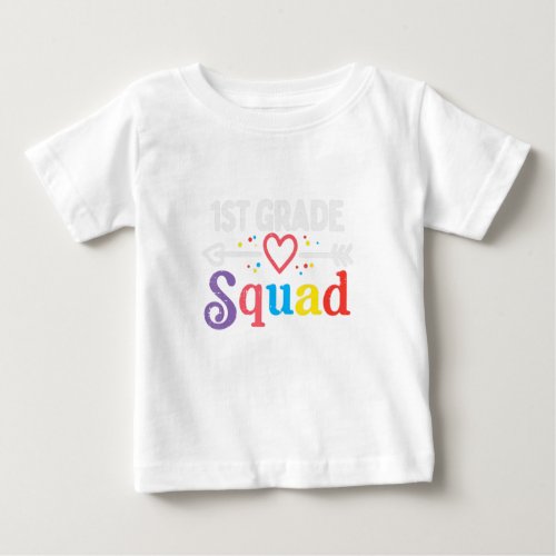 1st Grade Squad First First Day Of School Boys Gir Baby T_Shirt