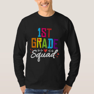 1st Grade Squad  First Teacher Student Team Back T T-Shirt