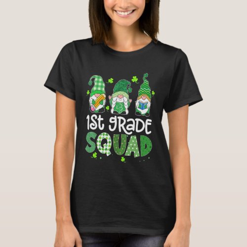 1st Grade Squad Gnomies St Patricks Day Teacher Bo T_Shirt