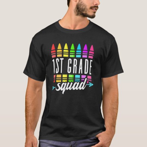 1st Grade Squad Team Crew Graduation Teacher Back  T-Shirt