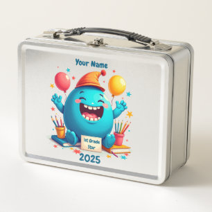1st Grade Star Celebration – Cute Cartoon Design Metal Lunch Box