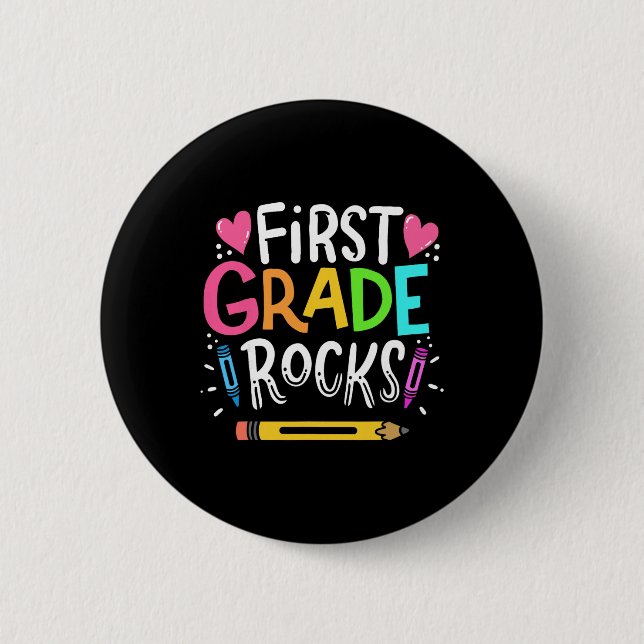1st Grade Teacher  Button (Front)