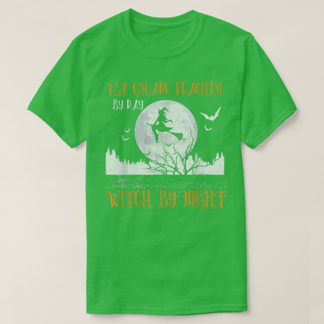 1st Grade Teacher By Day Witch By Night Women Hall T-Shirt (Design Front)