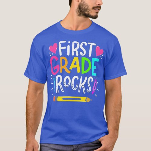 1st Grade Teacher First Grade Rocks T_Shirt