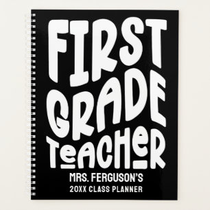 1st Grade Teacher Simple Typography Design Class Planner