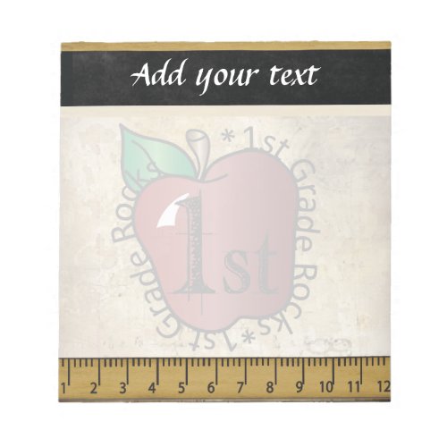 1st Grade Teachers Vintage Style Notepad