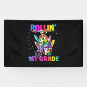 1st Grade Unicorn Back to School First Day of Scho Banner