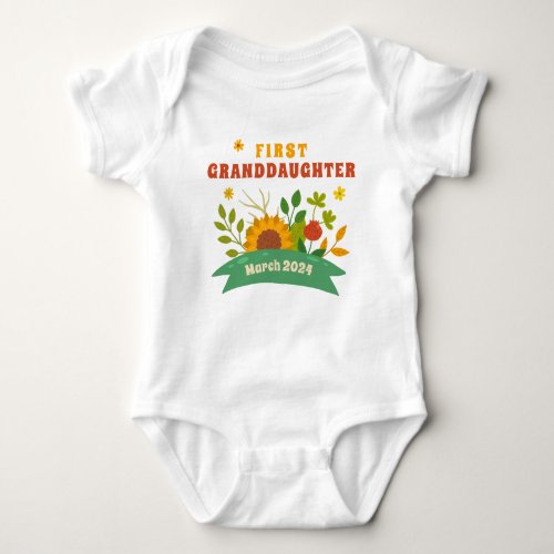 1st Grandchild Grandparent Pregnancy Announcement Baby Bodysuit