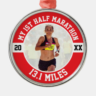 1st Half Marathon Runner First Running Beginner Metal Ornament