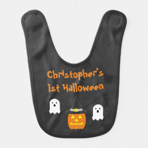 1st Halloween Baby Bib