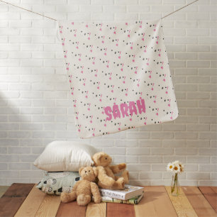 1st Halloween cute pink ghost pattern personalized Baby Blanket