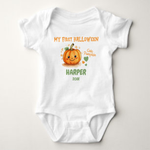 1st Halloween Happy Cute Pumpkin Bodysuit